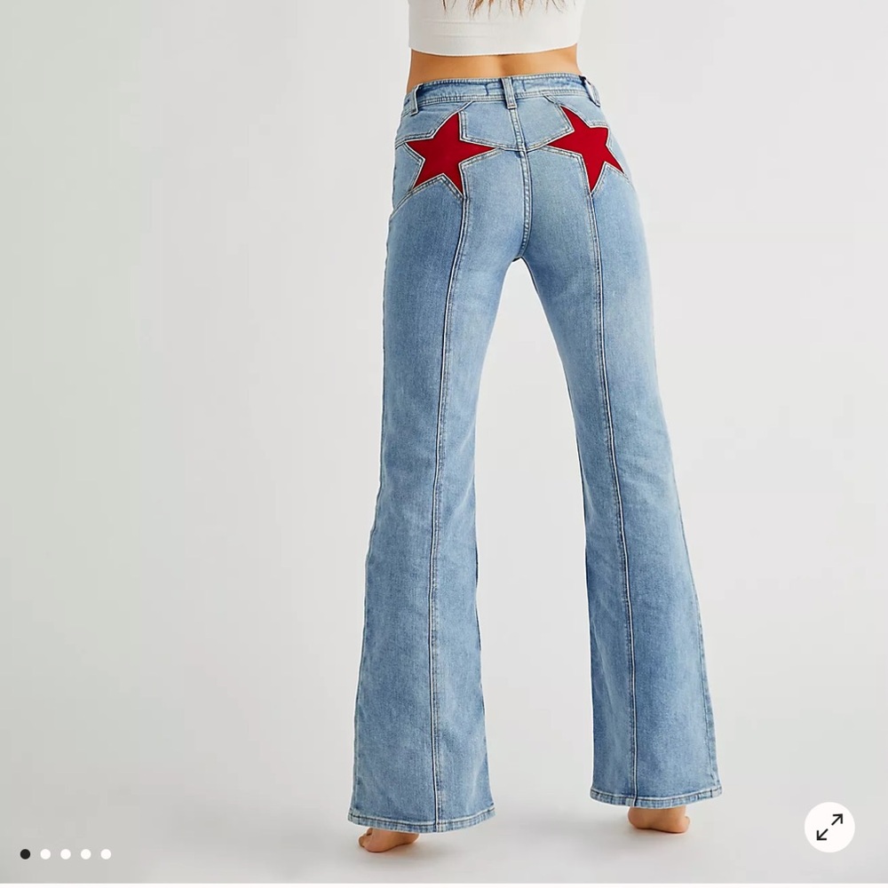 We the free firecracker flare Jean